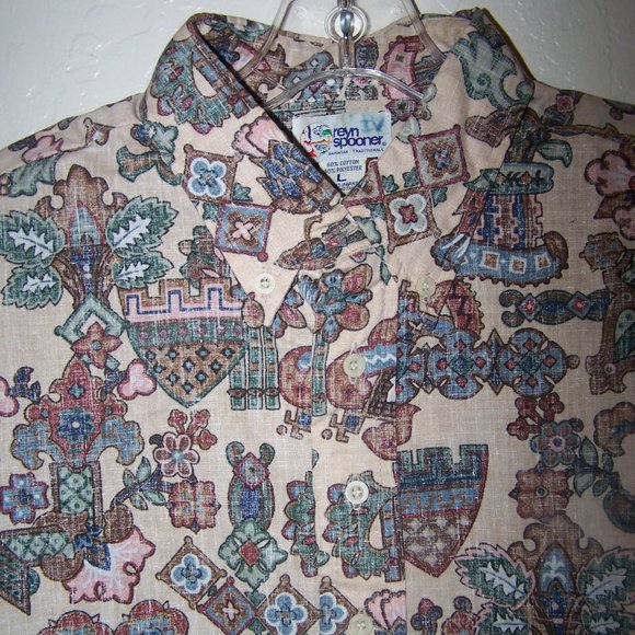 VINTAGE REYN SPOONER HAWAIIAN FLORAL SHIRT S3435 - Picture 3 of 9